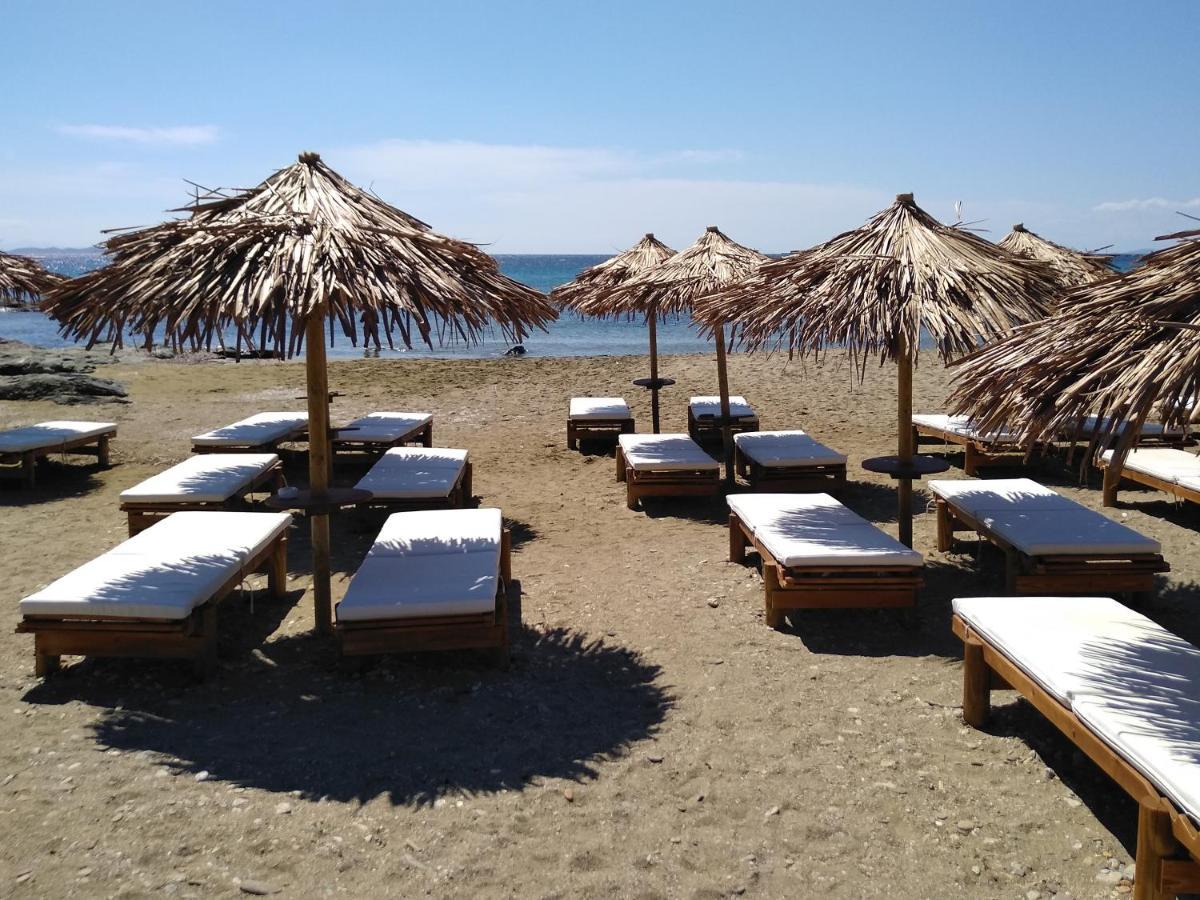 Nostos Beachfront Apartments & Studios Ájosz Joánisz Kültér fotó