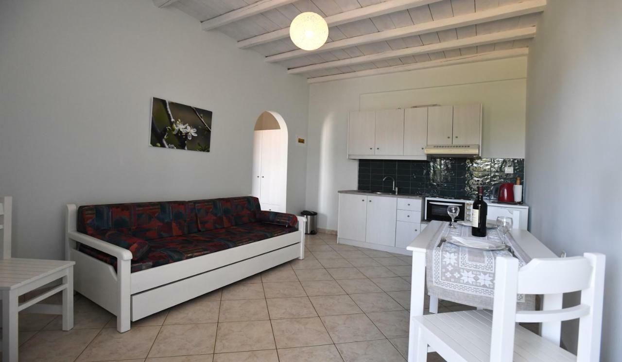 Nostos Beachfront Apartments & Studios Ájosz Joánisz Kültér fotó